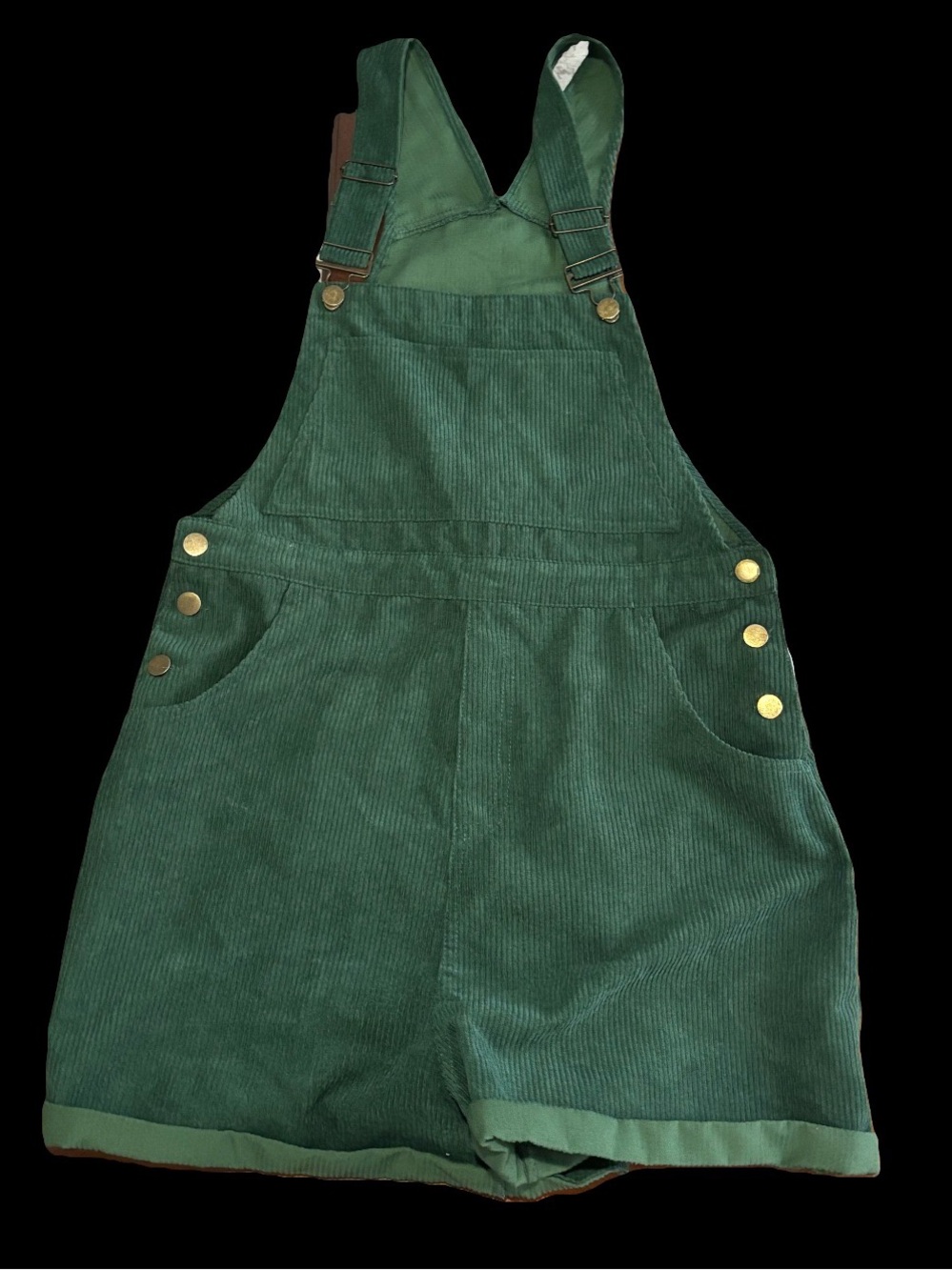 Cider Size:XL Women’s Green Corduroy Short Overalls